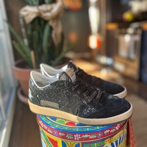 Golden Goose Black Glitter Sneakers